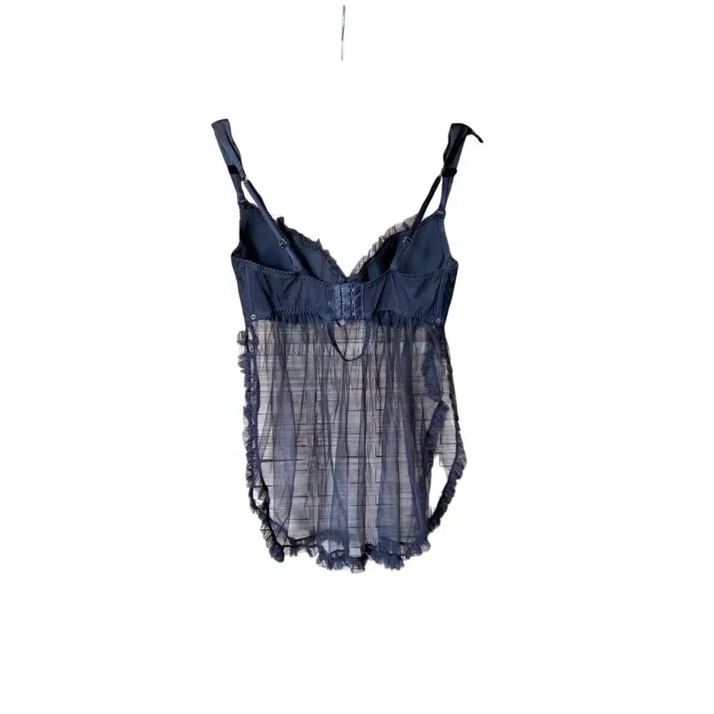Victoria’s Secret sexy little things black bra lingerie underwire babydoll 36D